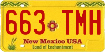 NM license plate 663TMH