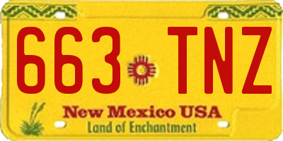 NM license plate 663TNZ