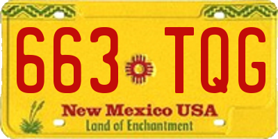 NM license plate 663TQG