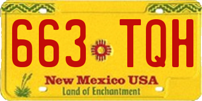 NM license plate 663TQH