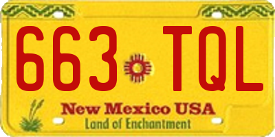 NM license plate 663TQL