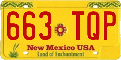 NM license plate 663TQP