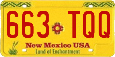 NM license plate 663TQQ