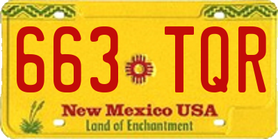 NM license plate 663TQR