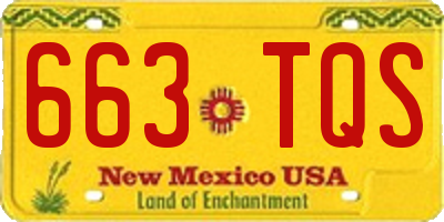 NM license plate 663TQS