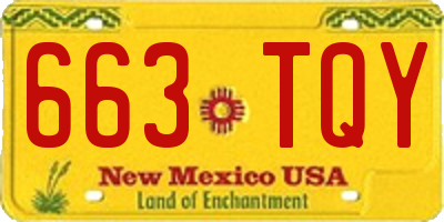 NM license plate 663TQY