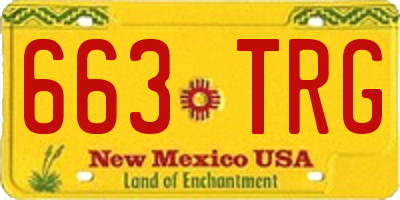 NM license plate 663TRG