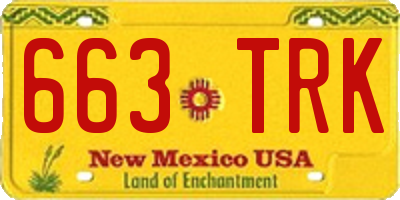NM license plate 663TRK
