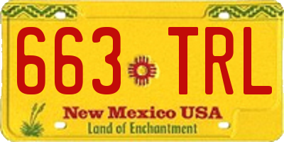NM license plate 663TRL