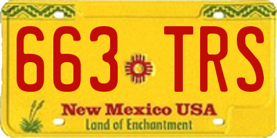 NM license plate 663TRS