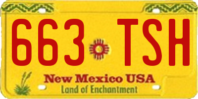 NM license plate 663TSH