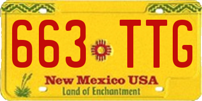 NM license plate 663TTG