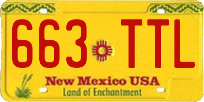 NM license plate 663TTL