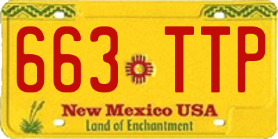 NM license plate 663TTP