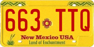 NM license plate 663TTQ
