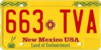 NM license plate 663TVA