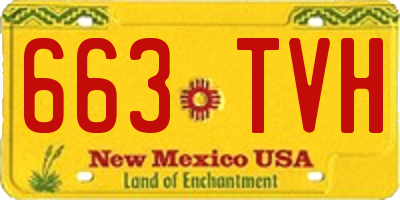 NM license plate 663TVH