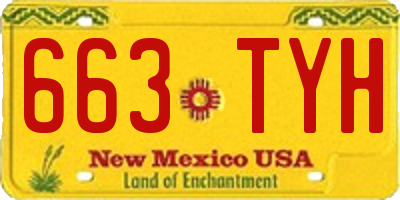 NM license plate 663TYH