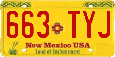 NM license plate 663TYJ
