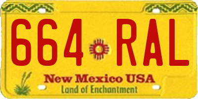 NM license plate 664RAL