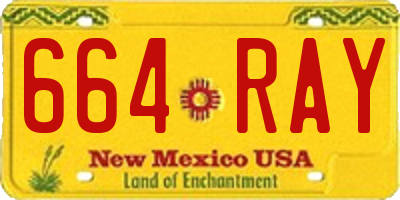 NM license plate 664RAY