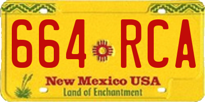 NM license plate 664RCA