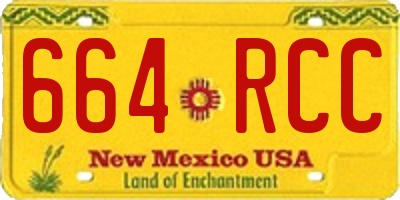 NM license plate 664RCC