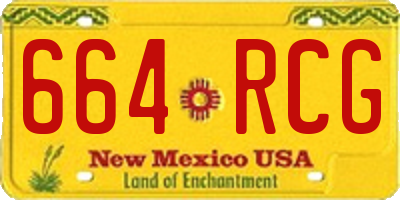 NM license plate 664RCG