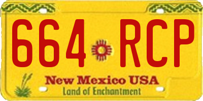 NM license plate 664RCP