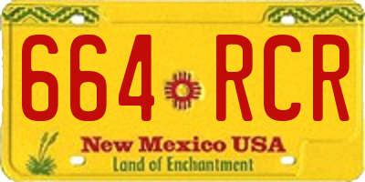 NM license plate 664RCR