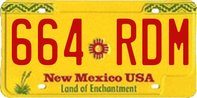 NM license plate 664RDM