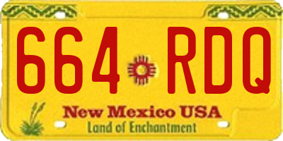 NM license plate 664RDQ