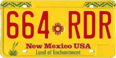 NM license plate 664RDR