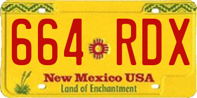 NM license plate 664RDX