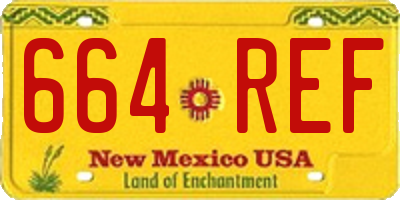 NM license plate 664REF