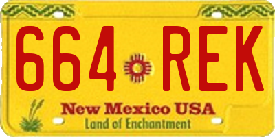NM license plate 664REK