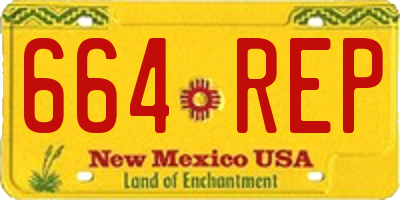 NM license plate 664REP