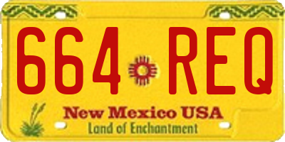 NM license plate 664REQ