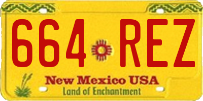 NM license plate 664REZ