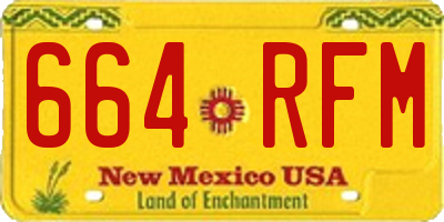 NM license plate 664RFM