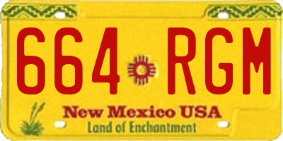 NM license plate 664RGM