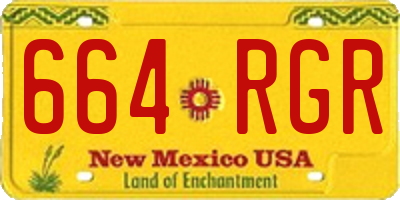 NM license plate 664RGR