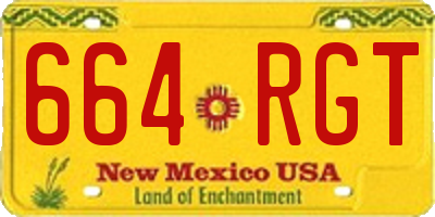 NM license plate 664RGT
