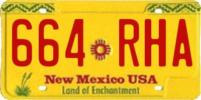 NM license plate 664RHA