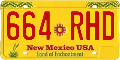 NM license plate 664RHD