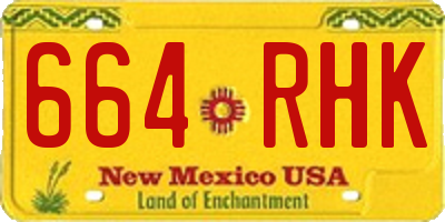 NM license plate 664RHK