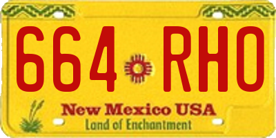 NM license plate 664RHO