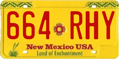 NM license plate 664RHY