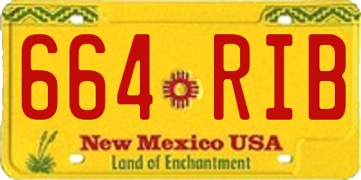 NM license plate 664RIB