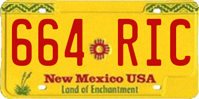 NM license plate 664RIC